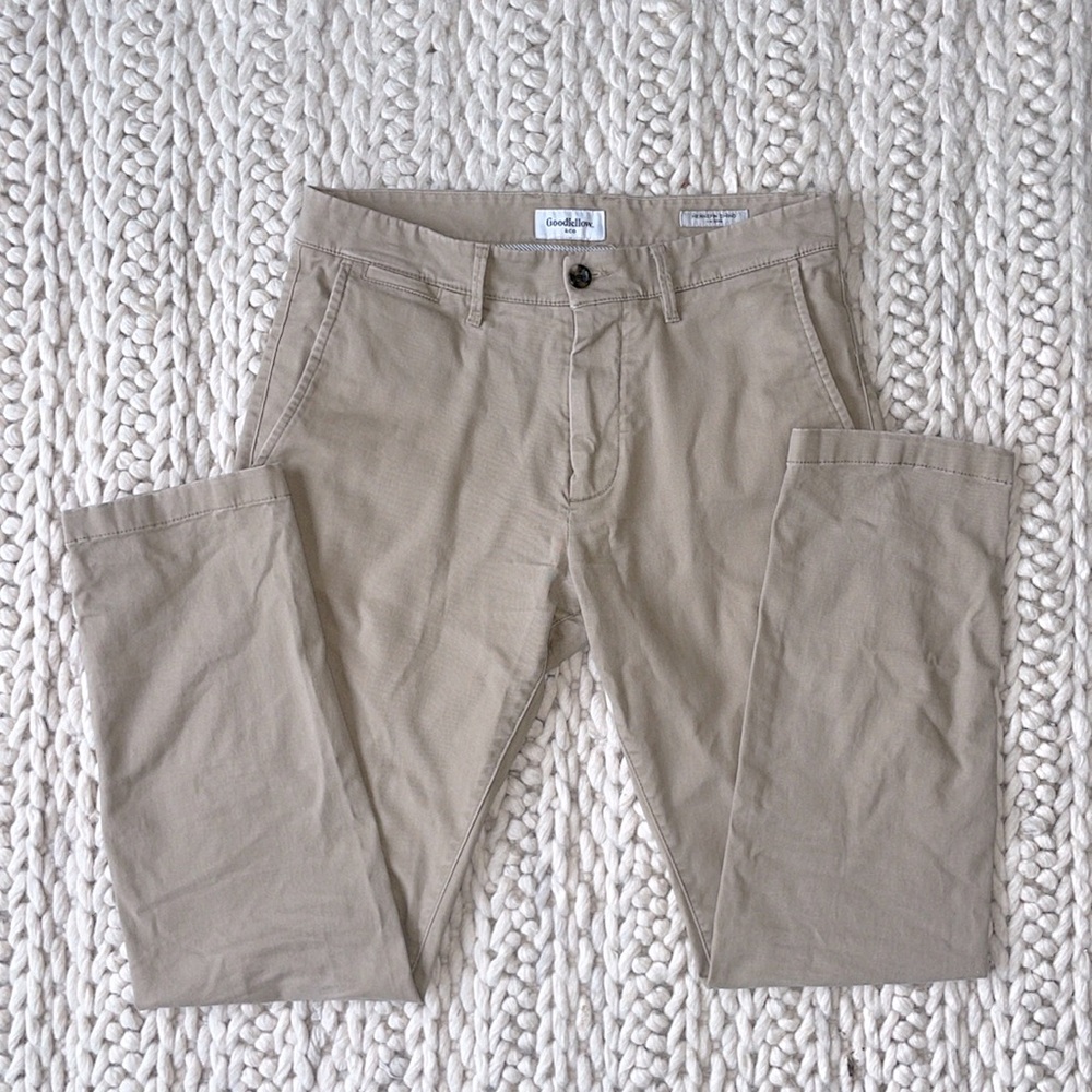 Men’s Goodfellow Hennepin Chino Pants in Khaki - Size: 30W x 30L